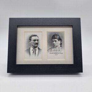 NWOT - Vintage Umbra "Double Museum" Wood Picture Frame - Black Finish